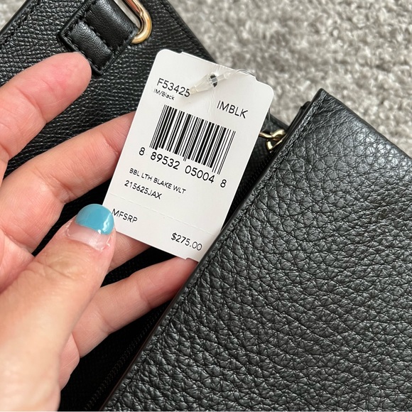 Coach leather wallet NWT black color - Picture 7 of 8